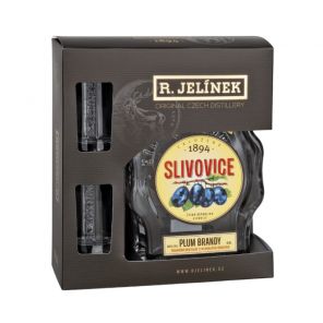 SLIVOVICE 45% 0,5L BUDÍK + 2 SKLENIČKY