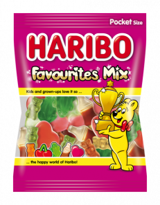 Haribo Favourites Mix ovocné želé s pěnovými cukrovinkami a příchutí koly 80g