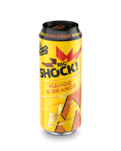 Big Shock! Mango & Orange energetický nápoj sycený 500ml